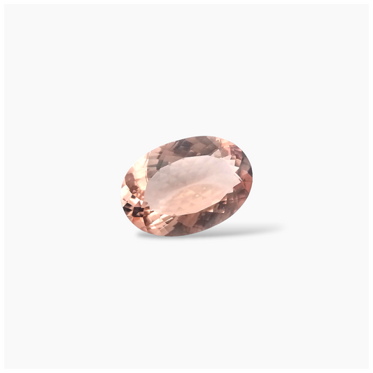 loose Natural Peach Morganite Stone 8.77 Carats Oval Cut (18x12 mm)]