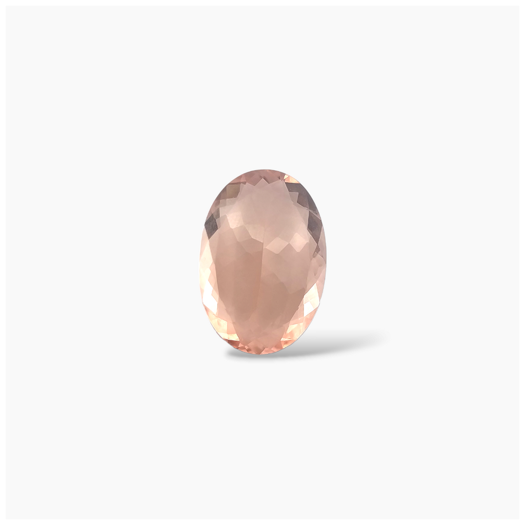 Natural Peach Morganite Stone 8.77 Carats Oval Cut (18x12 mm) 