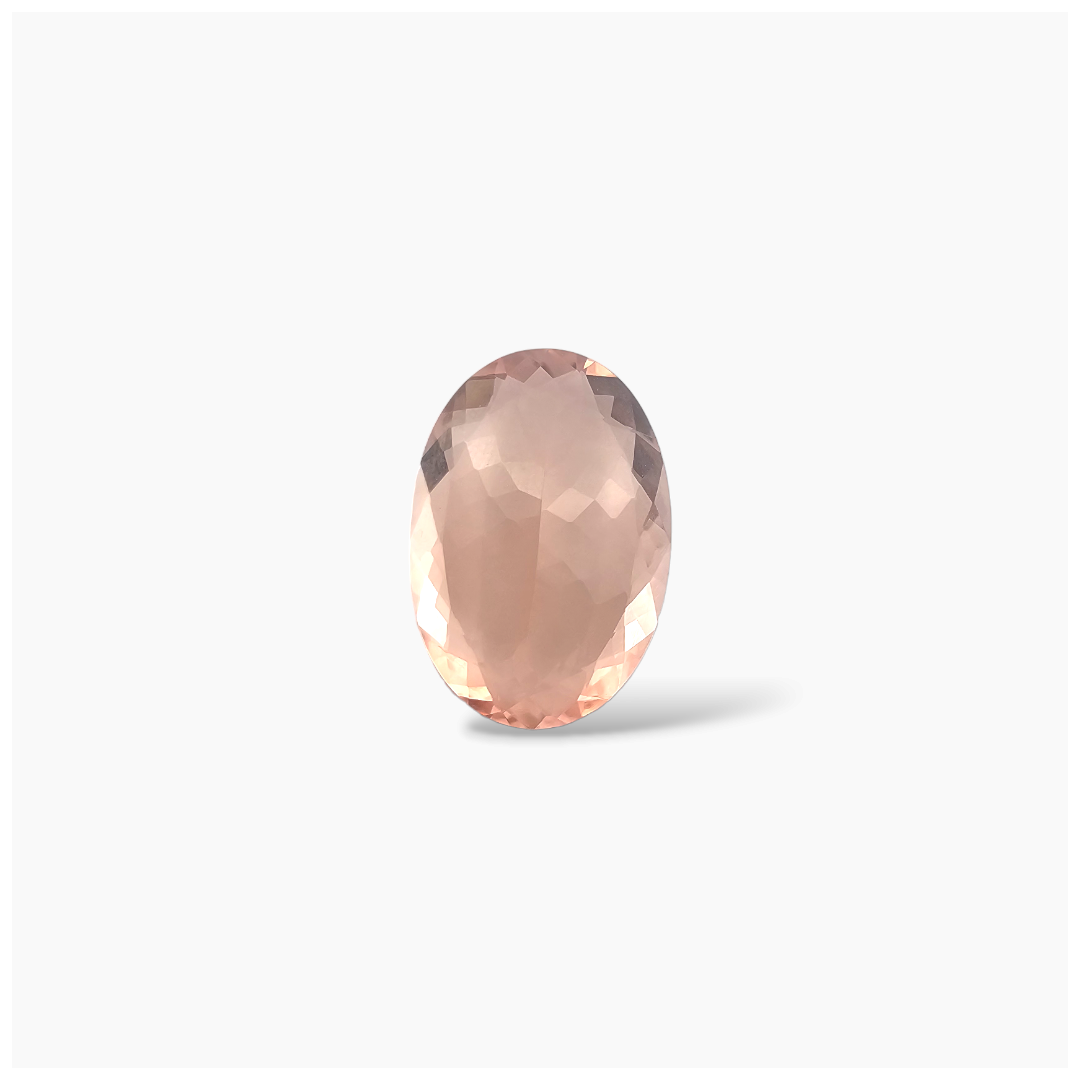 Natural Peach Morganite Stone 8.77 Carats Oval Cut (18x12 mm) 