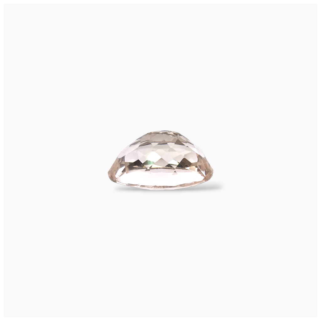 shop Natural Peach Morganite Stone 9.61 Carats Oval Cut (16x12 mm)