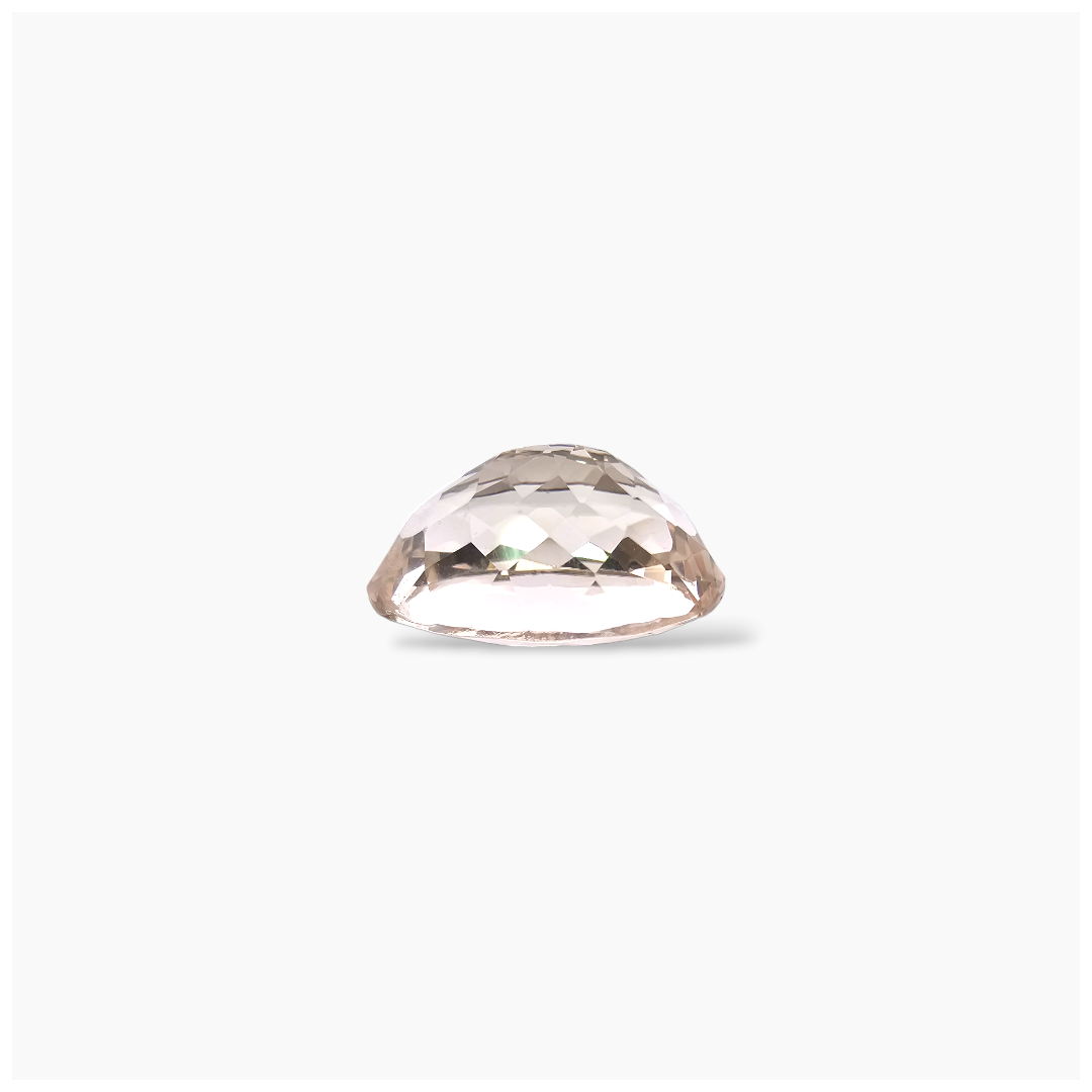 shop Natural Peach Morganite Stone 9.61 Carats Oval Cut (16x12 mm)