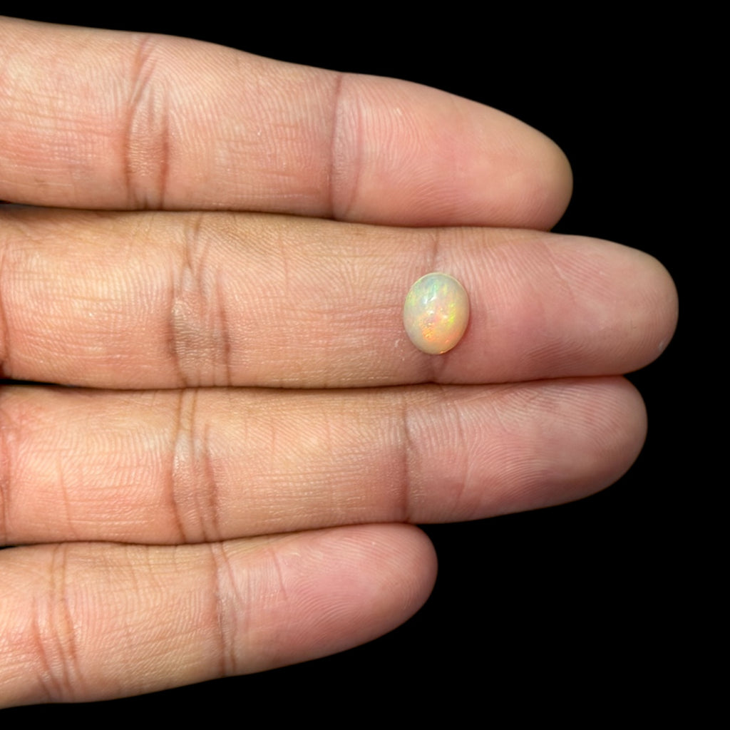 Natural PeachPuff Ethiopian Opal Stone 1.25 Carats Oval Cabochon Shape 9 x 7 mm