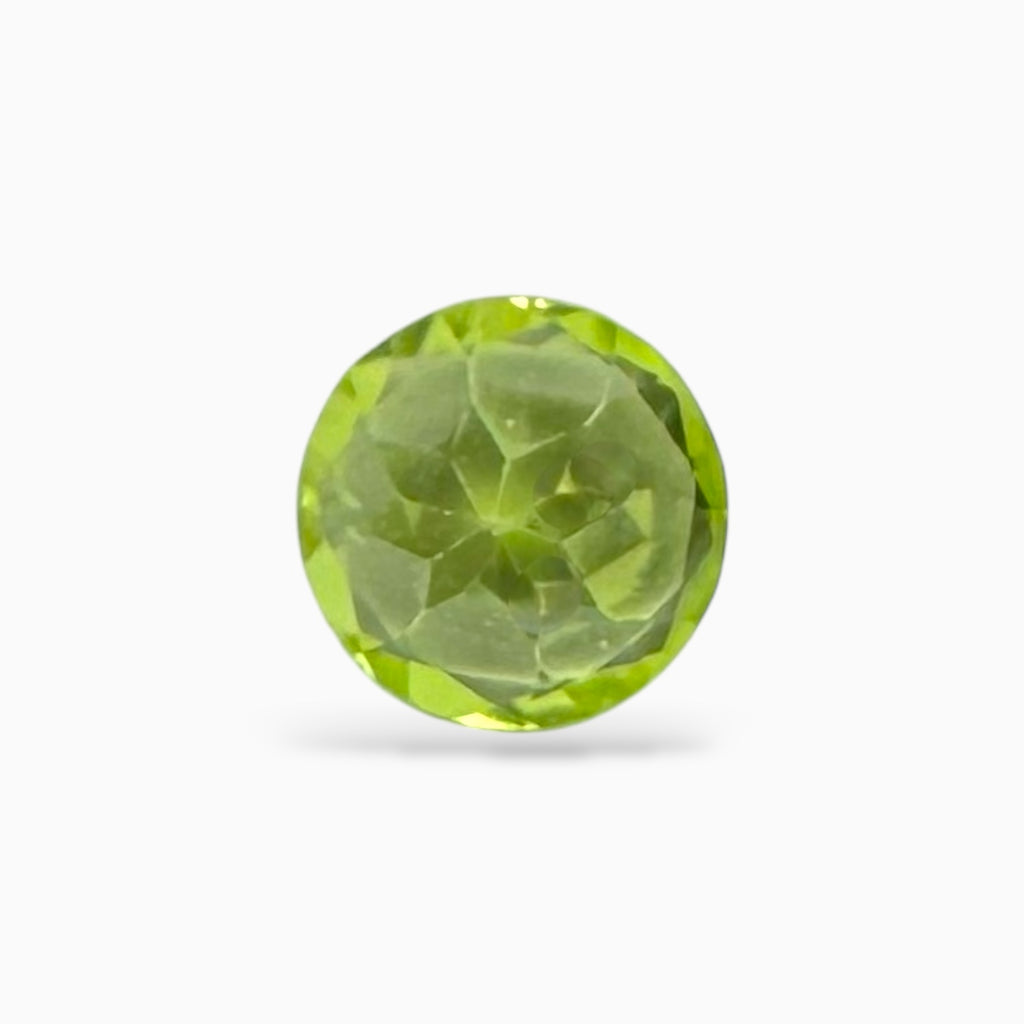 Natural Peridor Round Stone 1.58 Carats 5.8 mm