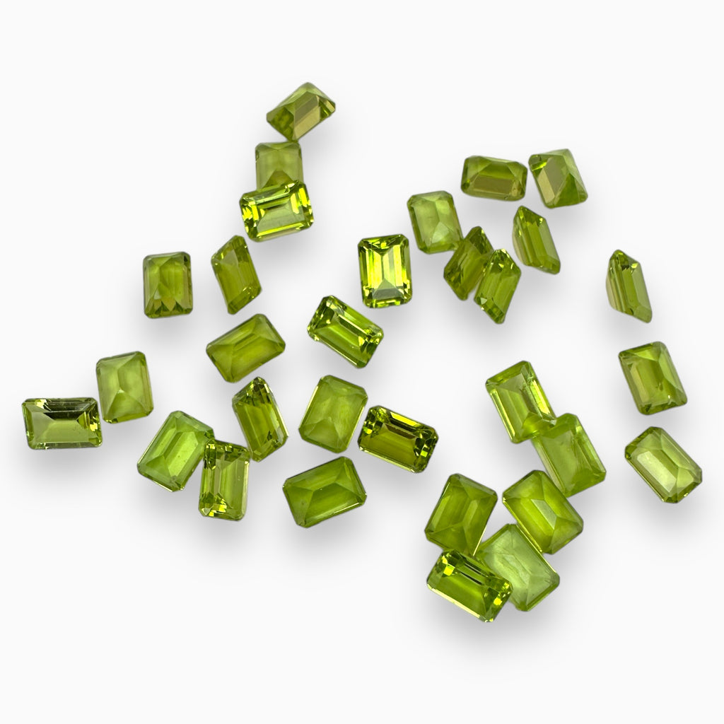 Natural Peridot Emerald Cut 1.19 Carats, 5x7 mm Buy Online