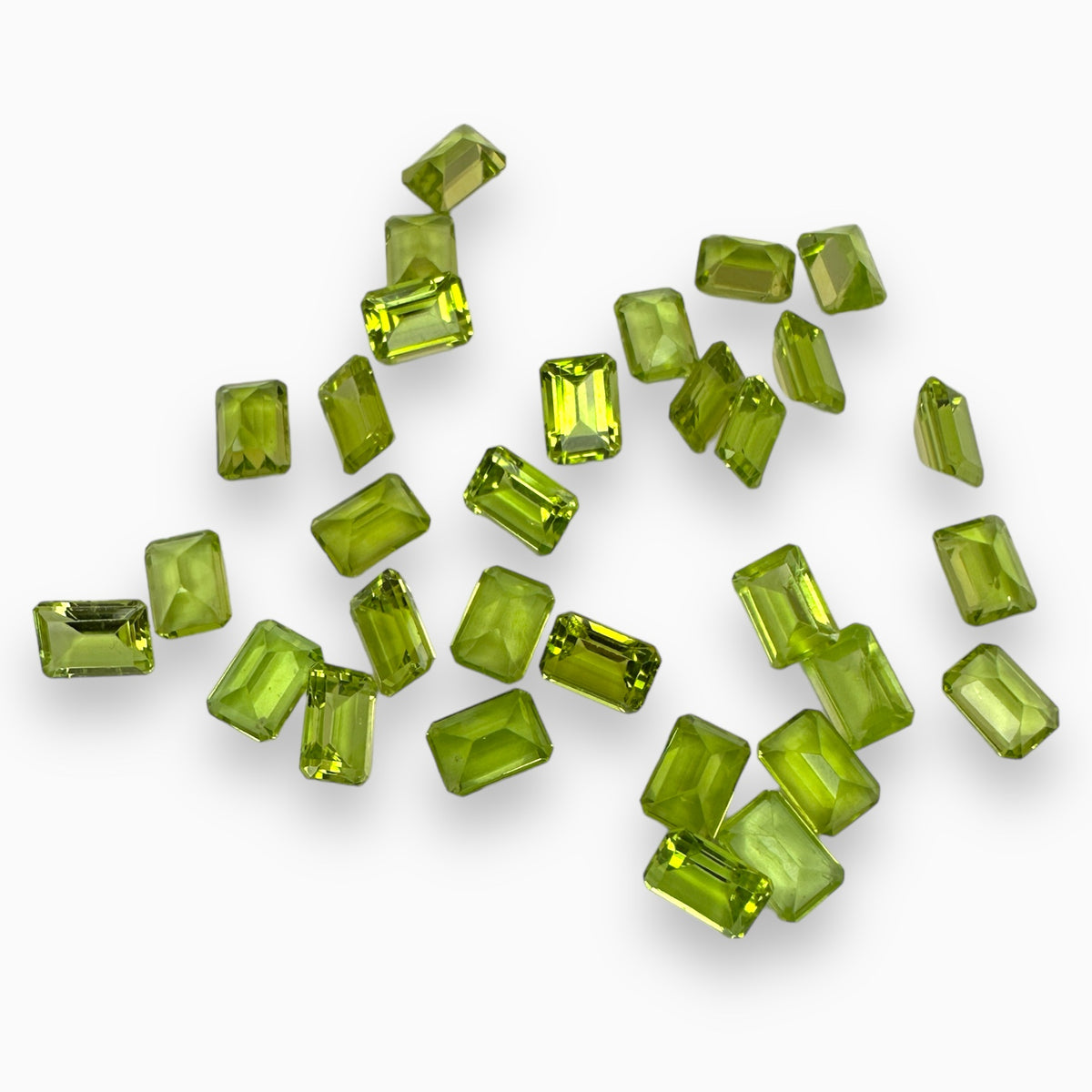 Natural Peridot Emerald Cut 1.19 Carats, 5x7 mm Buy Online