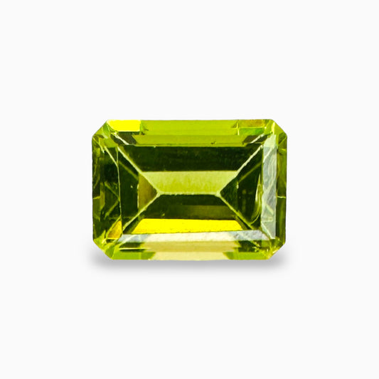 Natural Peridot Emerald Cut 1.19 Carats, 5x7 mm Buy Online