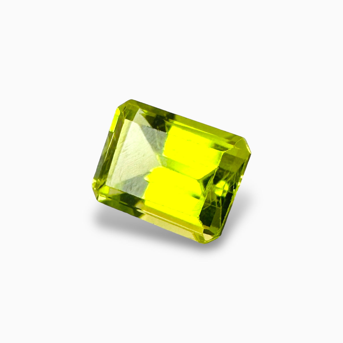 Natural Peridot Emerald Cut 1.19 Carats, 5x7 mm Buy Online
