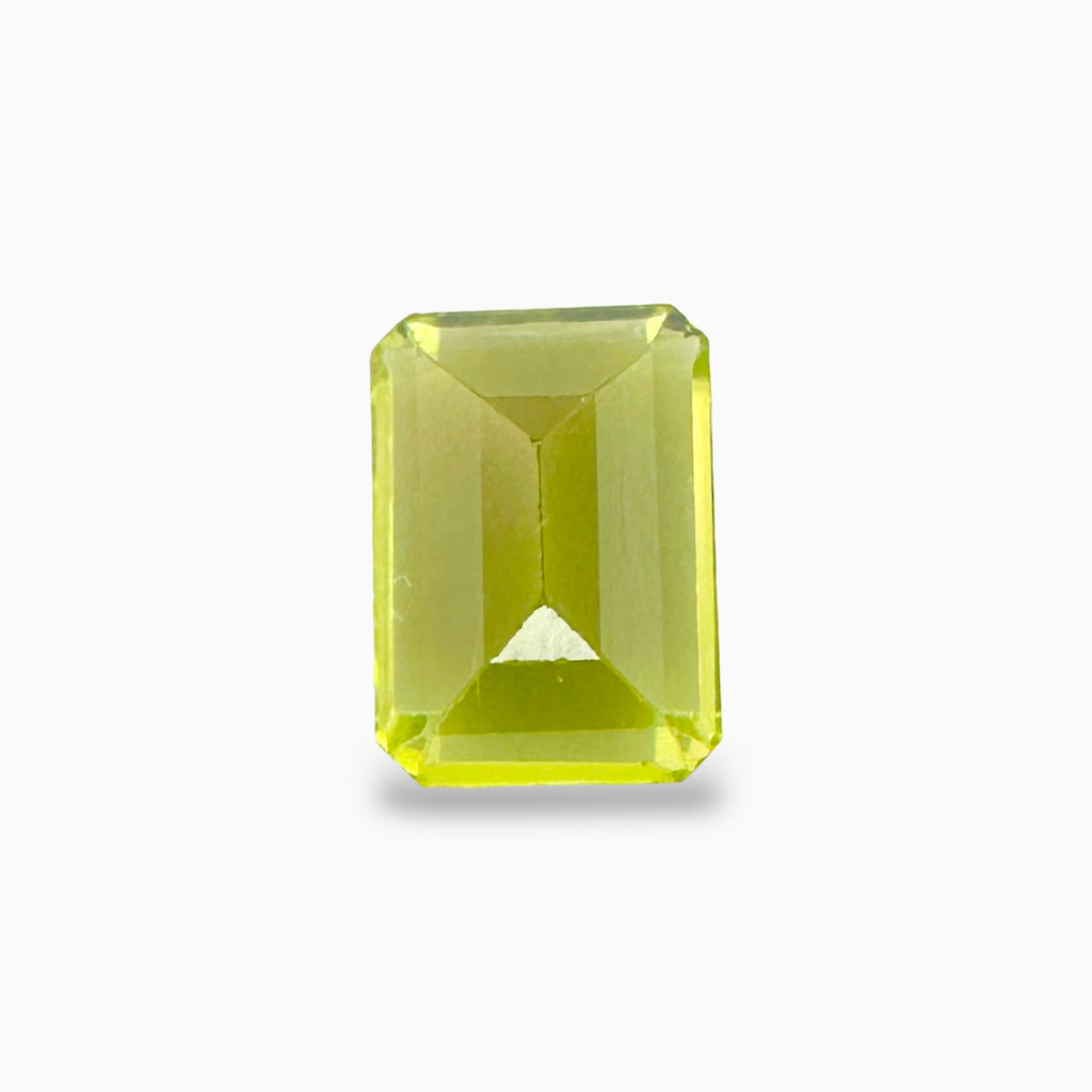 Natural Peridot Emerald Cut 1.19 Carats, 5x7 mm Buy Online