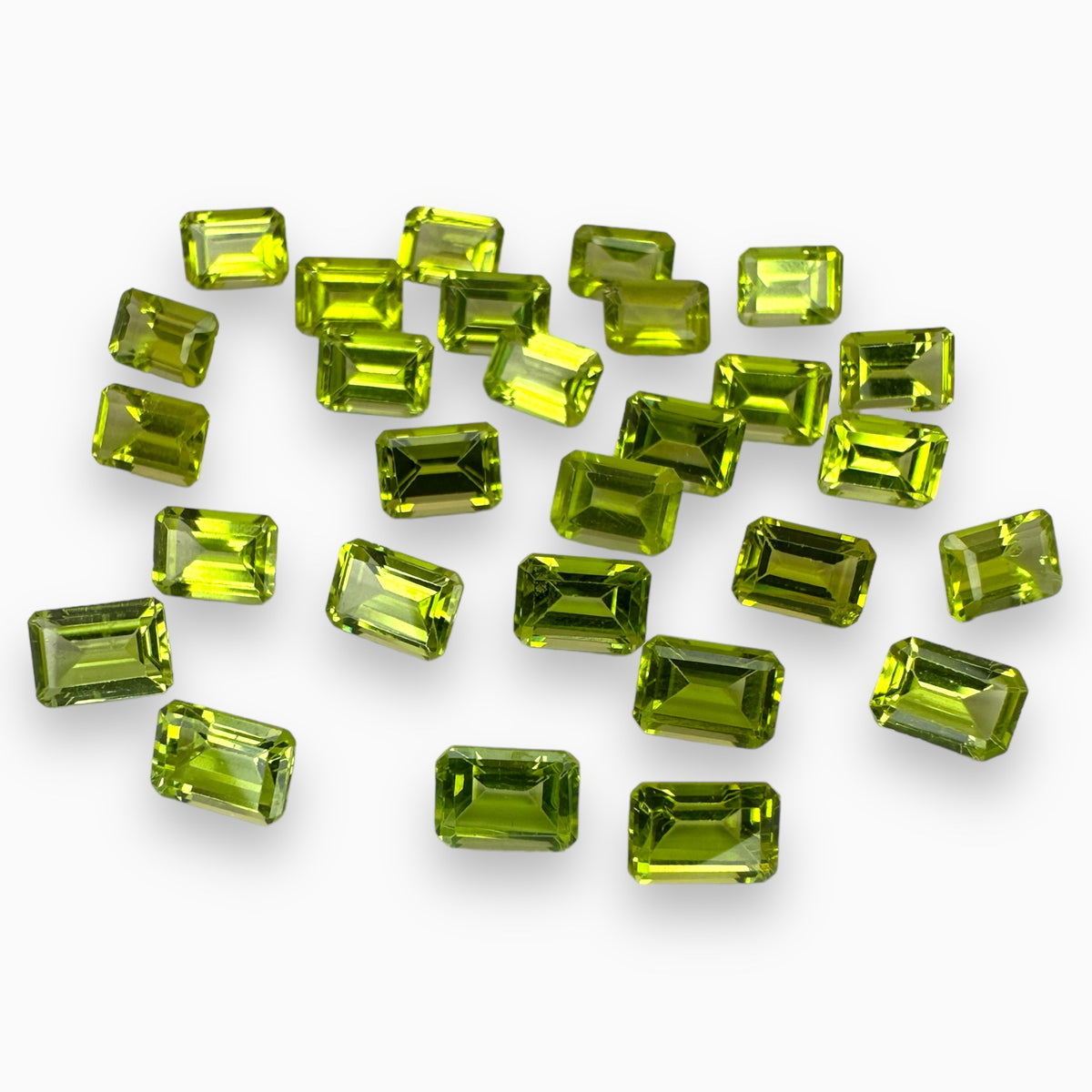 Natural Peridot Emerald Cut 1.19 Carats, 5x7 mm Buy Online