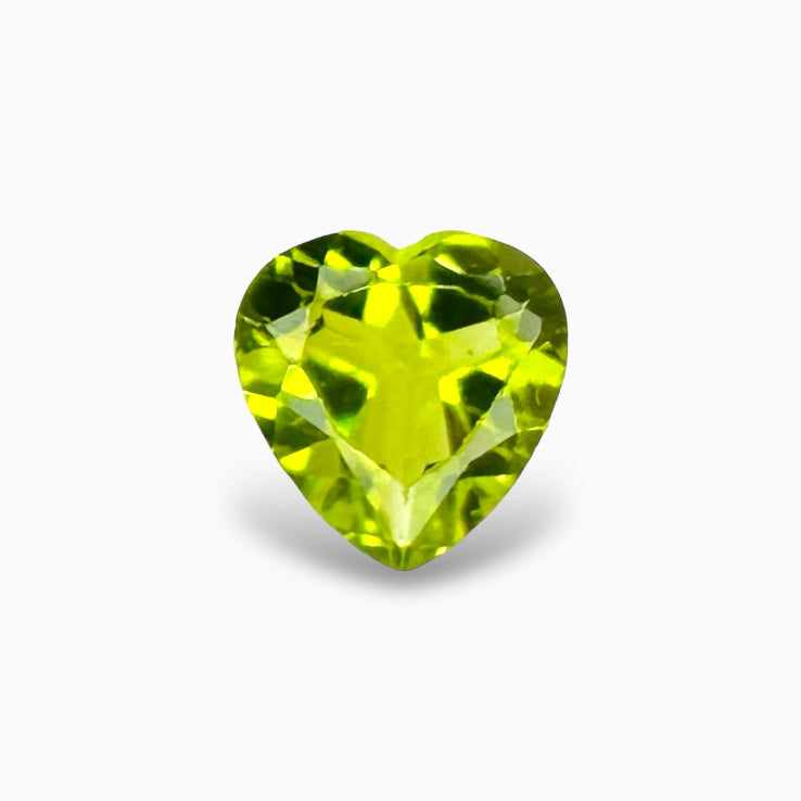 Natural Peridot Heart Shape 1.15 Carats, 7 mm Buy Online