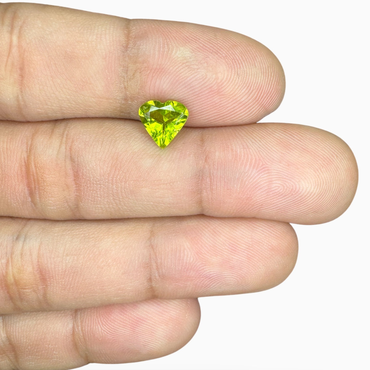Natural Peridot Heart Shape Stone 1.47 Carats 8 X 8 mm