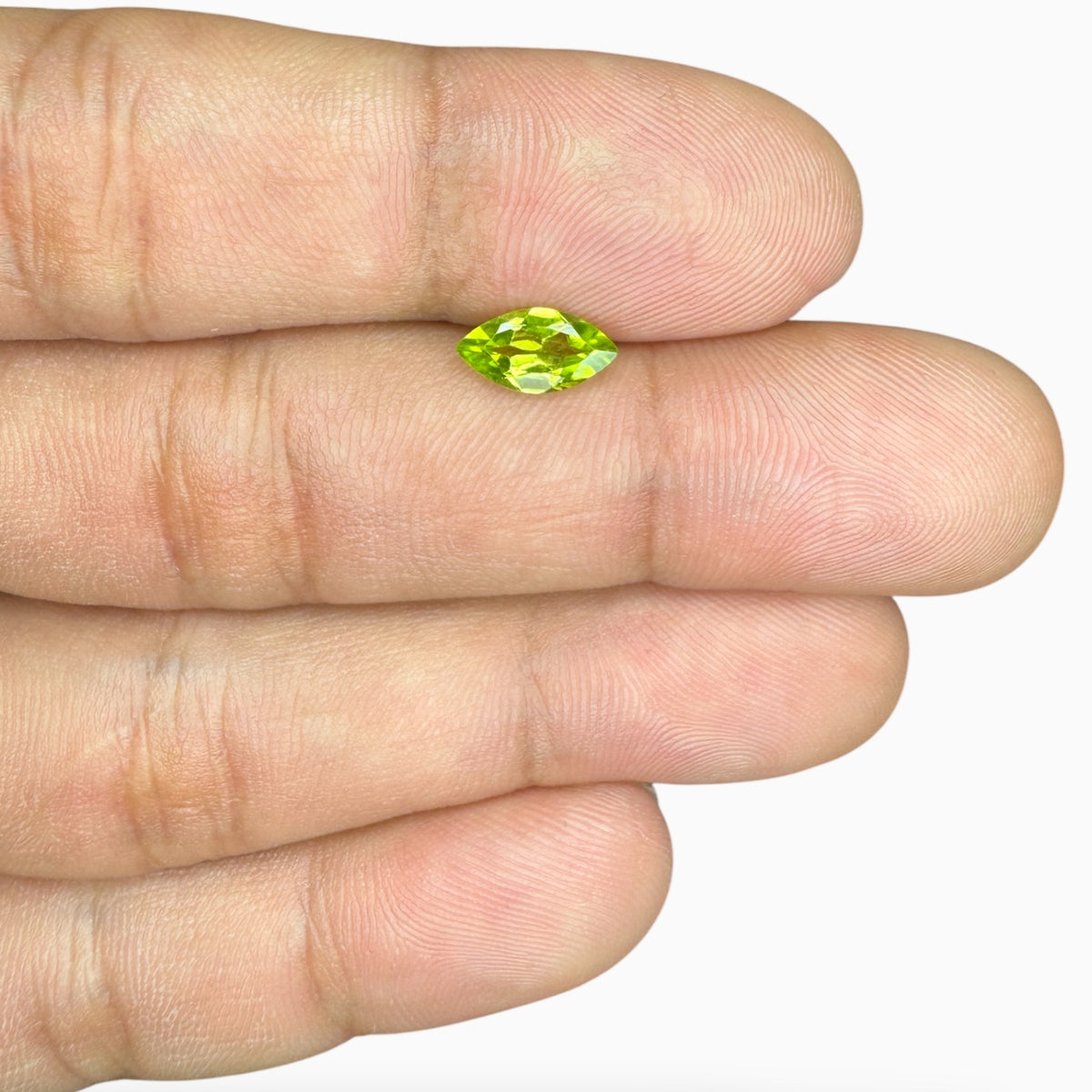 Natural Peridot Marquise Stone 0.92 Carats 9.6 X 5.1 mm