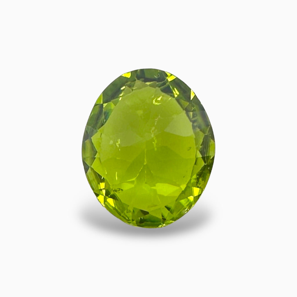 Natural Peridot Oval Cut 4.72 Carats, 10x12 mm Buy Online