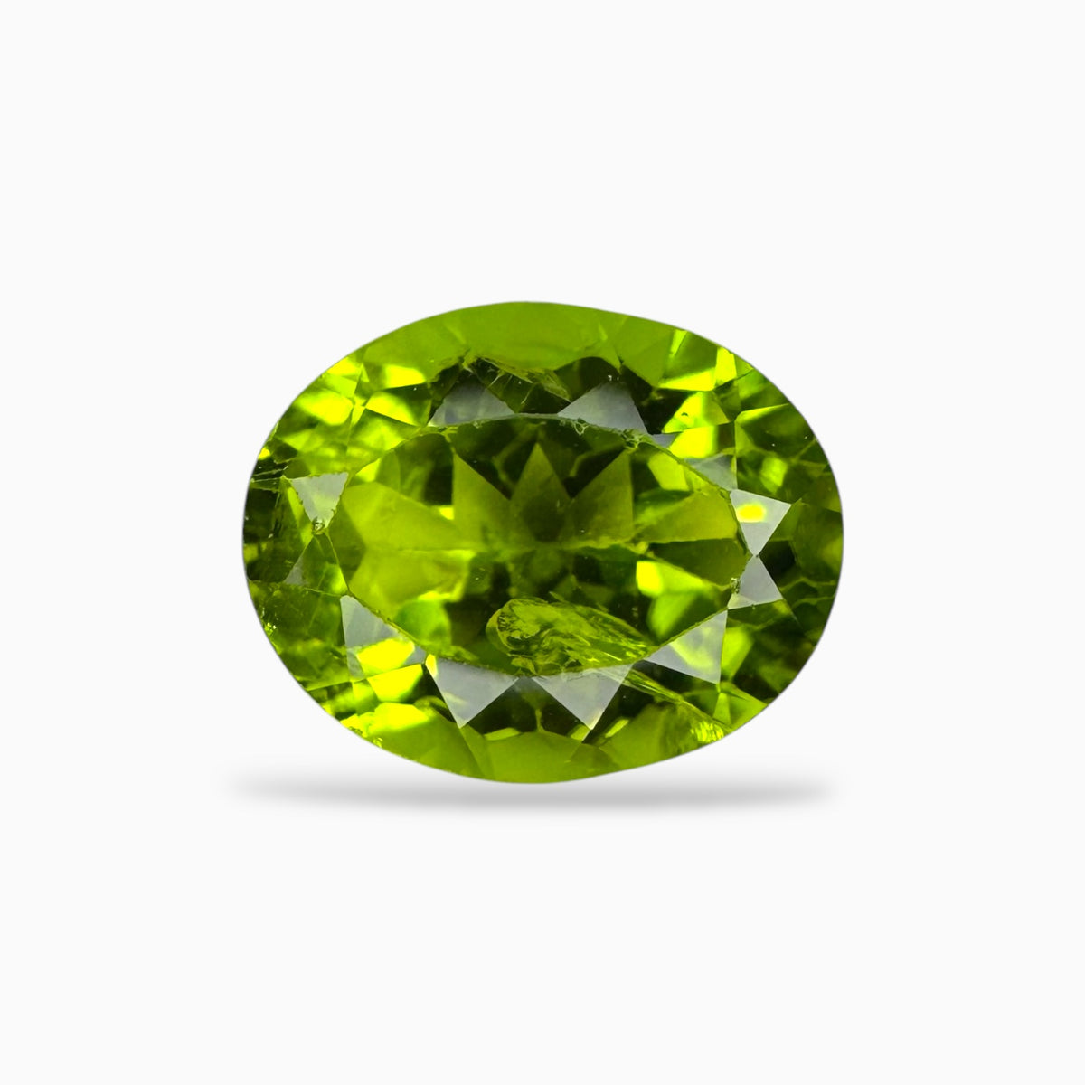 Natural Peridot Oval Stone Pair For Earring 9.78 Carats 9.9 X 11.9 mm