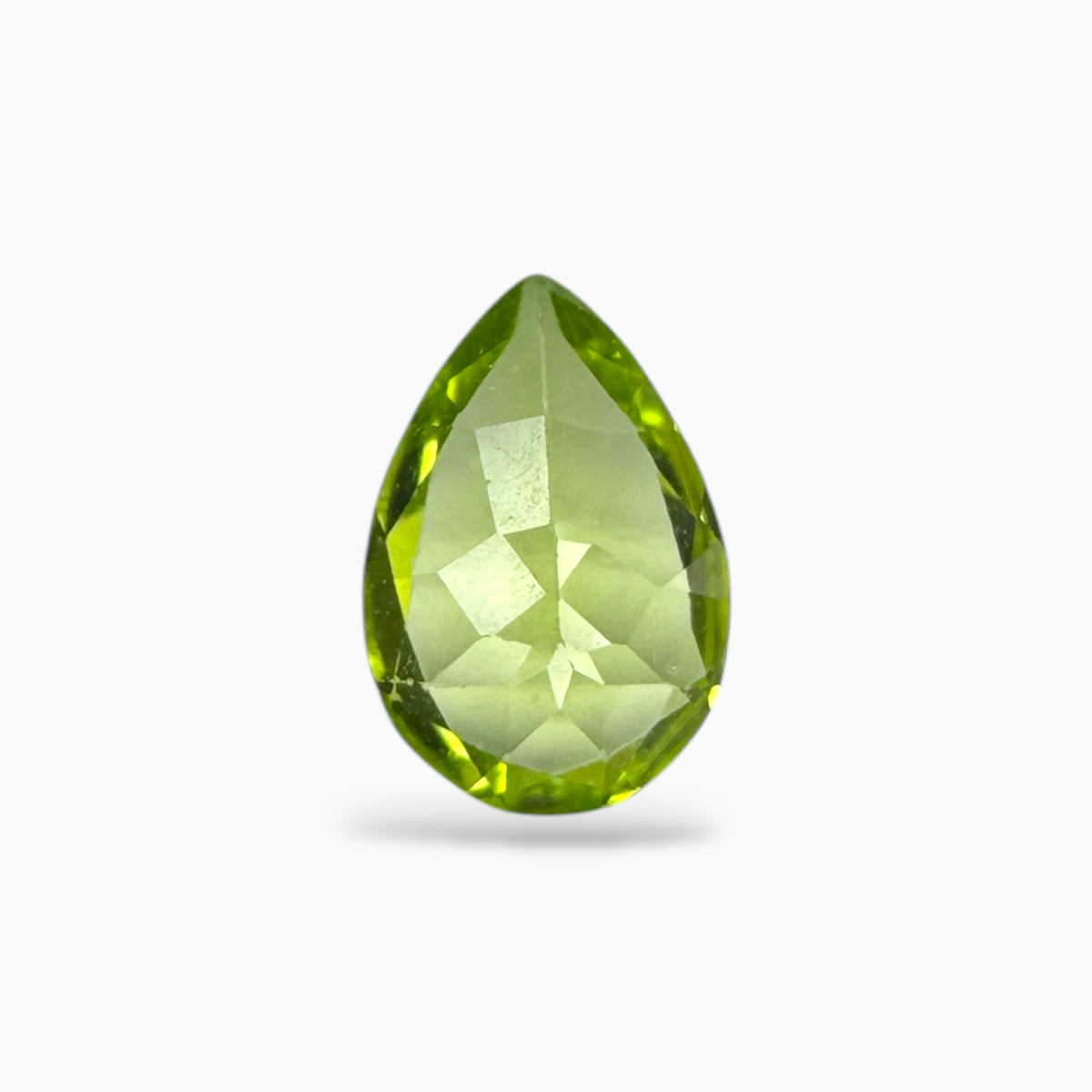 Natural Peridot Pear Stone 1.61 Carats 10 X 6.8 mm