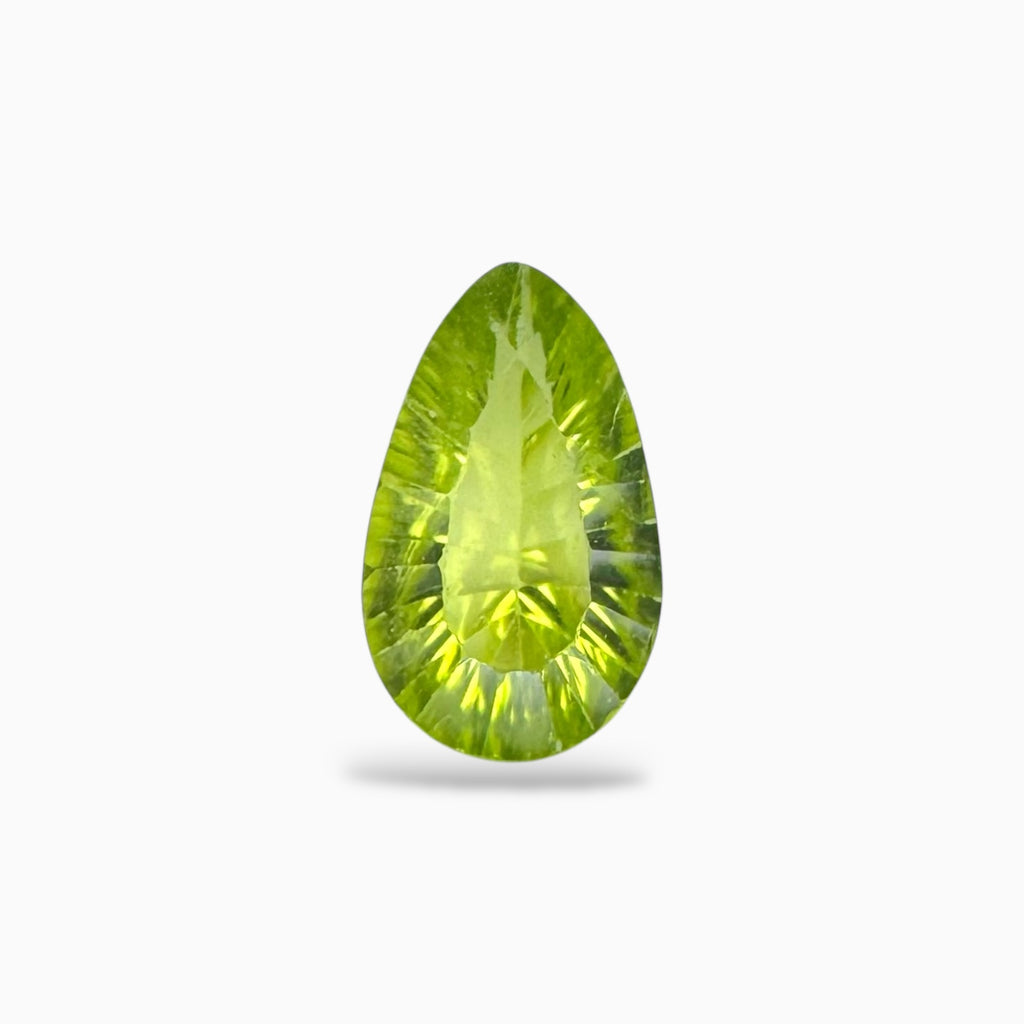 Natural Peridot Pear Stone 1.73 Carats 10.7 X 6.5 mm