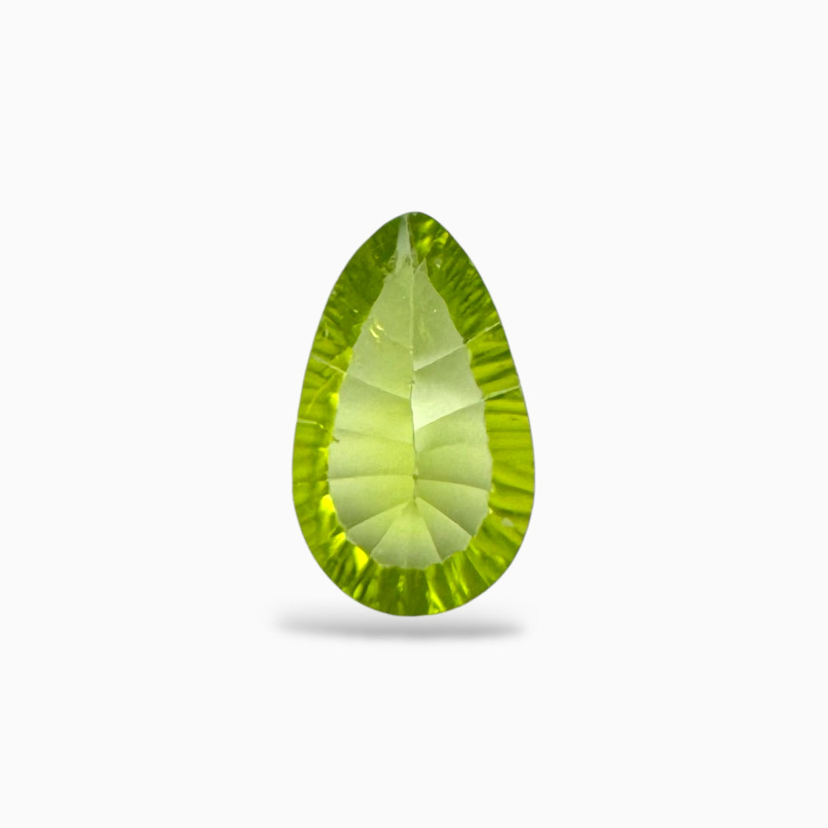 Natural Peridot Pear Stone 1.73 Carats 10.7 X 6.5 mm
