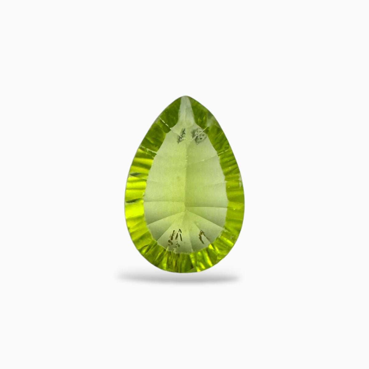 Natural Peridot Pear Stone 1.79 Carats 10.3 X 7 mm