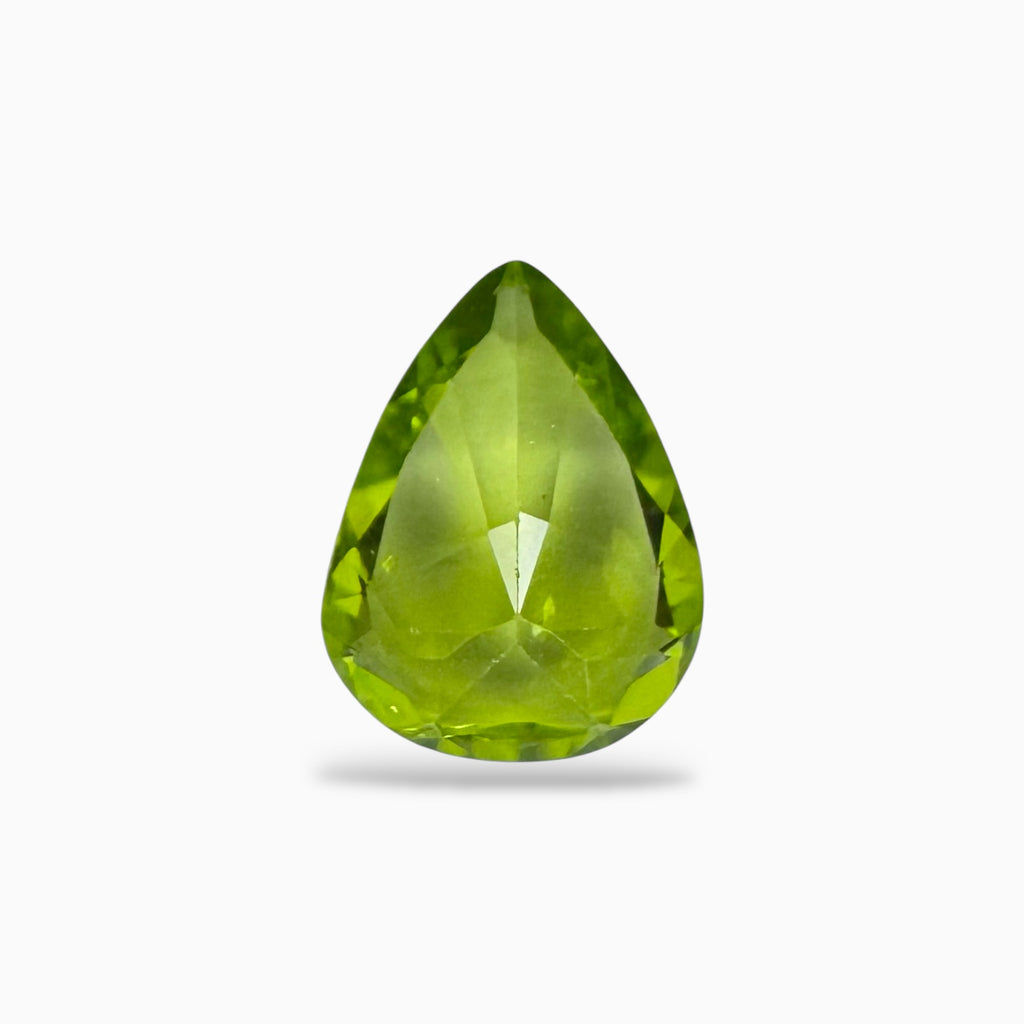Natural Peridot Pear Stone 3.93 Carats 12.9 X 9.8 mm