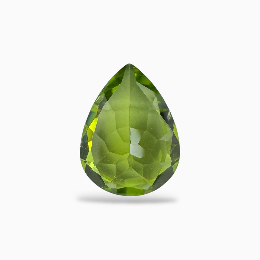 Natural Peridot Pear Stone 4.84 Carats 13.9 X 9.9 mm