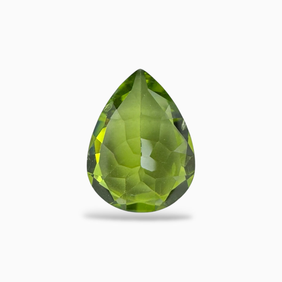 Natural Peridot Pear Stone 4.84 Carats 13.9 X 9.9 mm