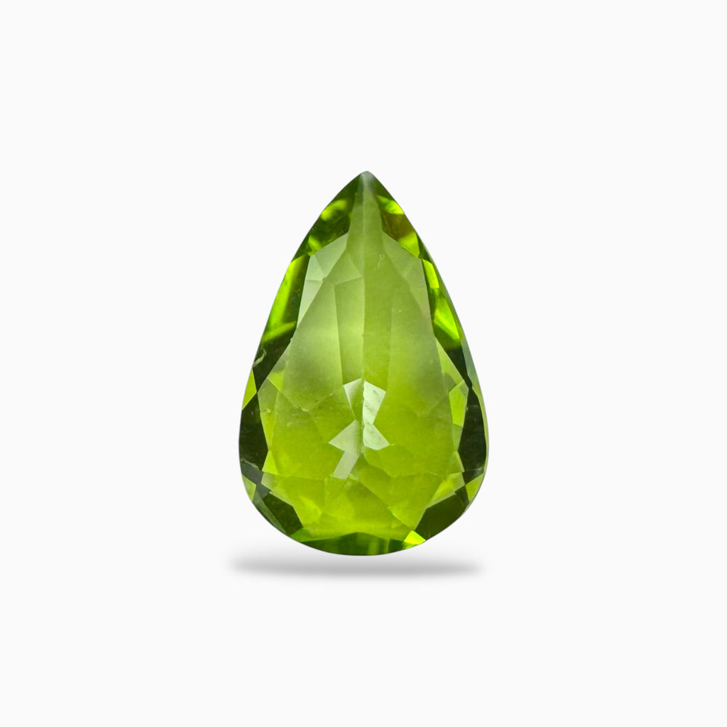 Natural Peridot Pear Stone 4.86 Carats 14.9 X 9.7 mm
