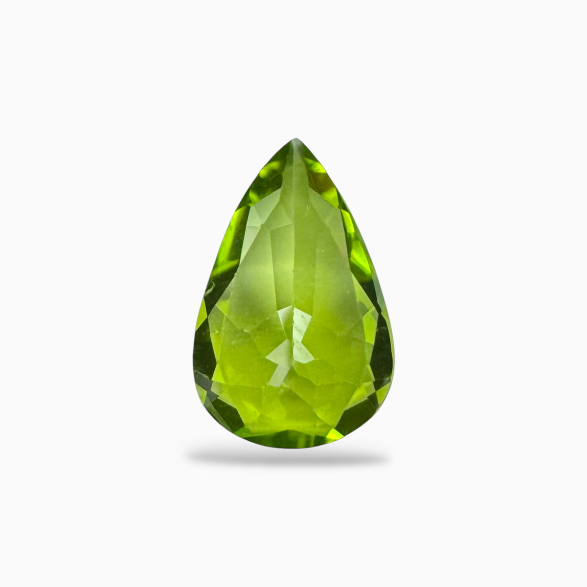 Natural Peridot Pear Stone 4.86 Carats 14.9 X 9.7 mm