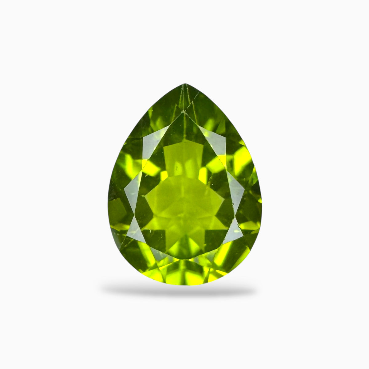 Natural Peridot Pear Stone 5.04 Carats 13.3 X 10.3 mm