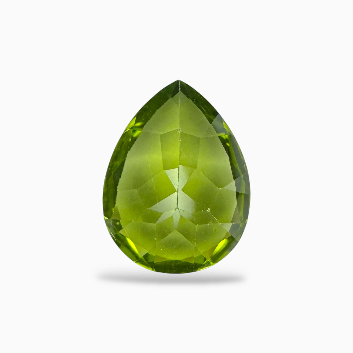 Natural Peridot Pear Stone 5.04 Carats 13.3 X 10.3 mm