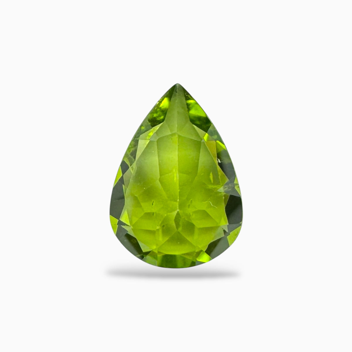 Natural Peridot Pear Stone 5.30 Carats 14 X 10 mm