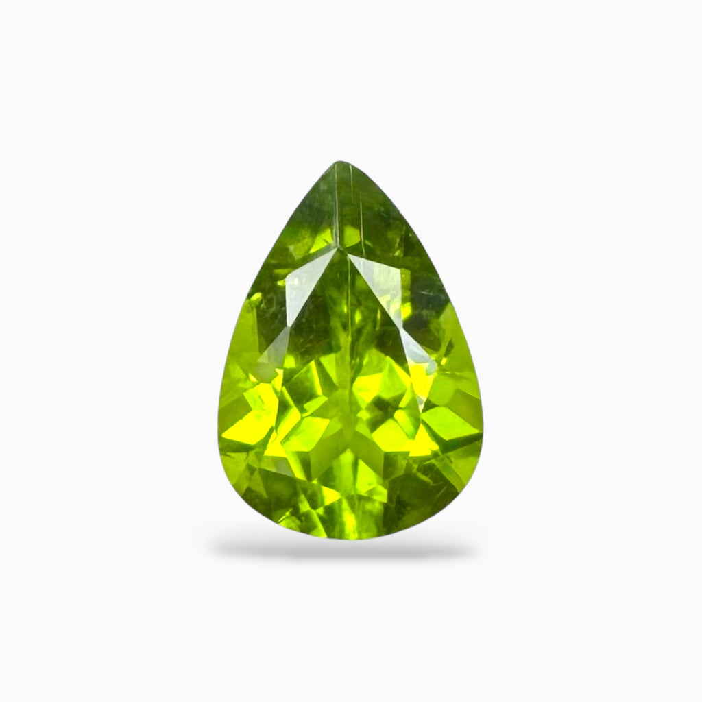 Natural Peridot Pear Stone 5.59 Carats 14.2 X 10 mm