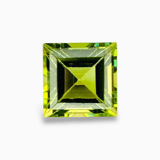 Natural Peridot Princess Cut 0.72 Carats, 5 mm Buy Online