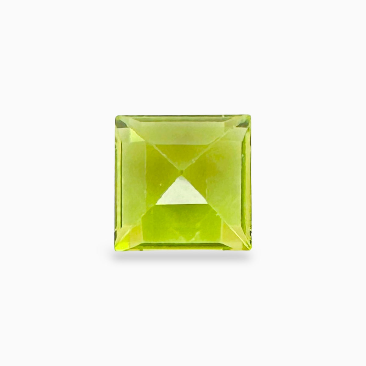 Natural Peridot Princess Cut 0.72 Carats, 5 mm Buy Online