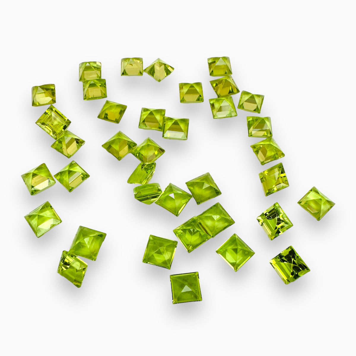 Natural Peridot Princess Cut 0.72 Carats, 5 mm Buy Online