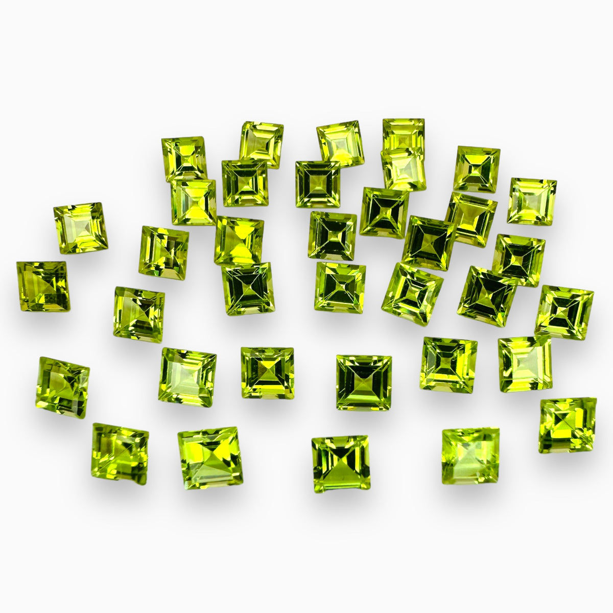 Natural Peridot Princess Cut 0.72 Carats, 5 mm Buy Online