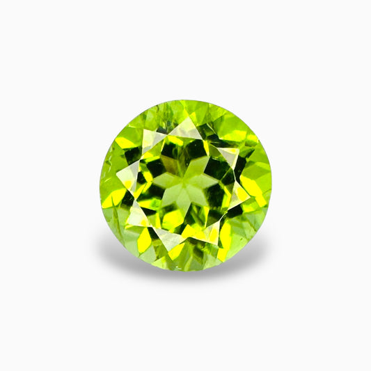 Natural Peridot Round Cut 2.97 Carats, 9 mm Buy Online