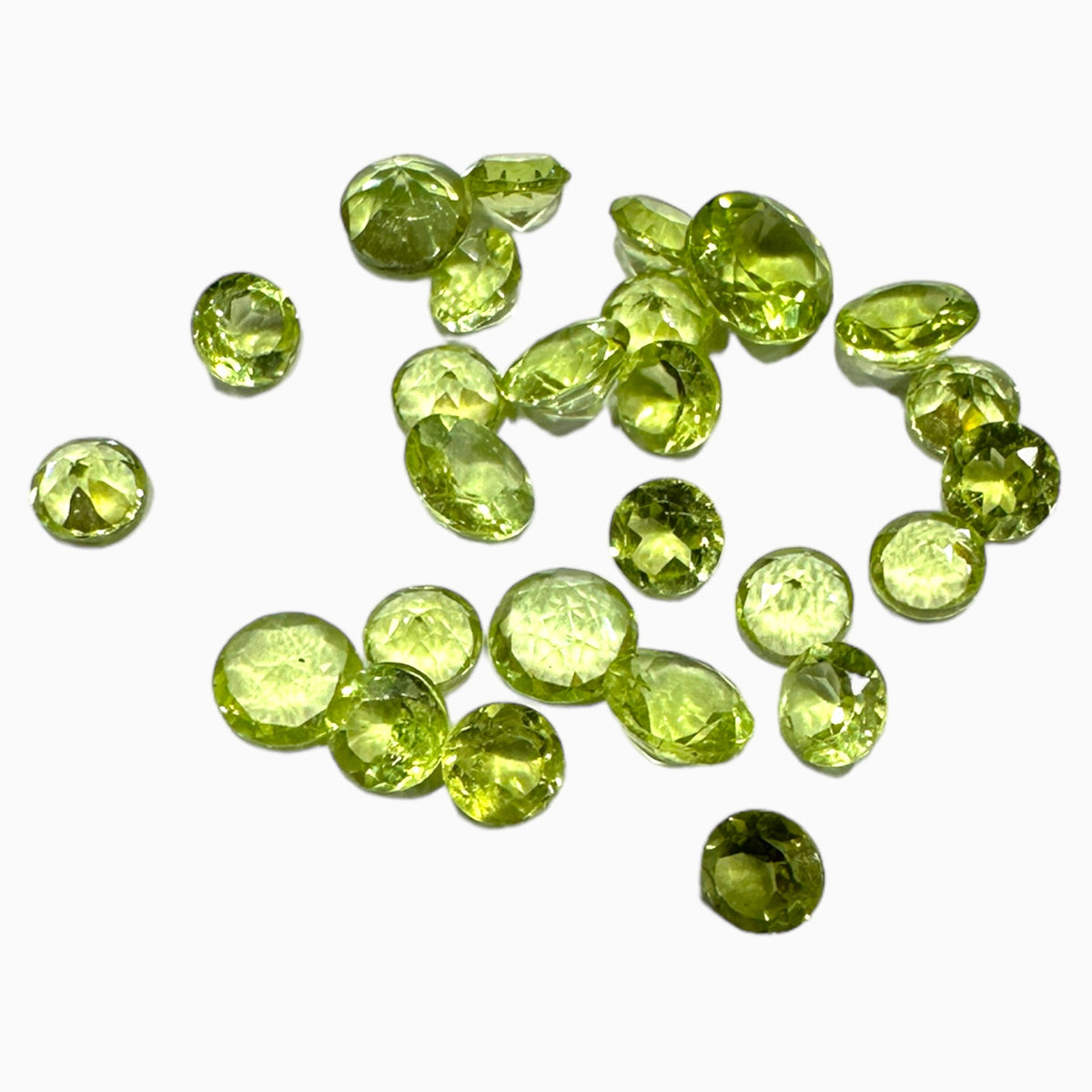 Natural Peridot Round Cut Stone 0.8 mm - 4 mm Buy Online