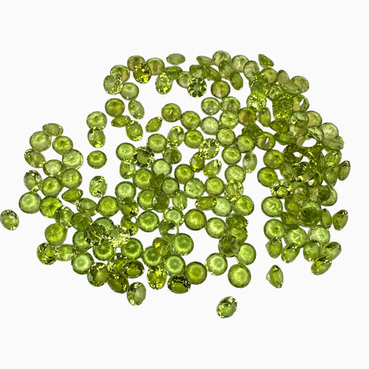 Natural Peridot Round Cut Stone 0.8 mm - 4 mm Buy Online