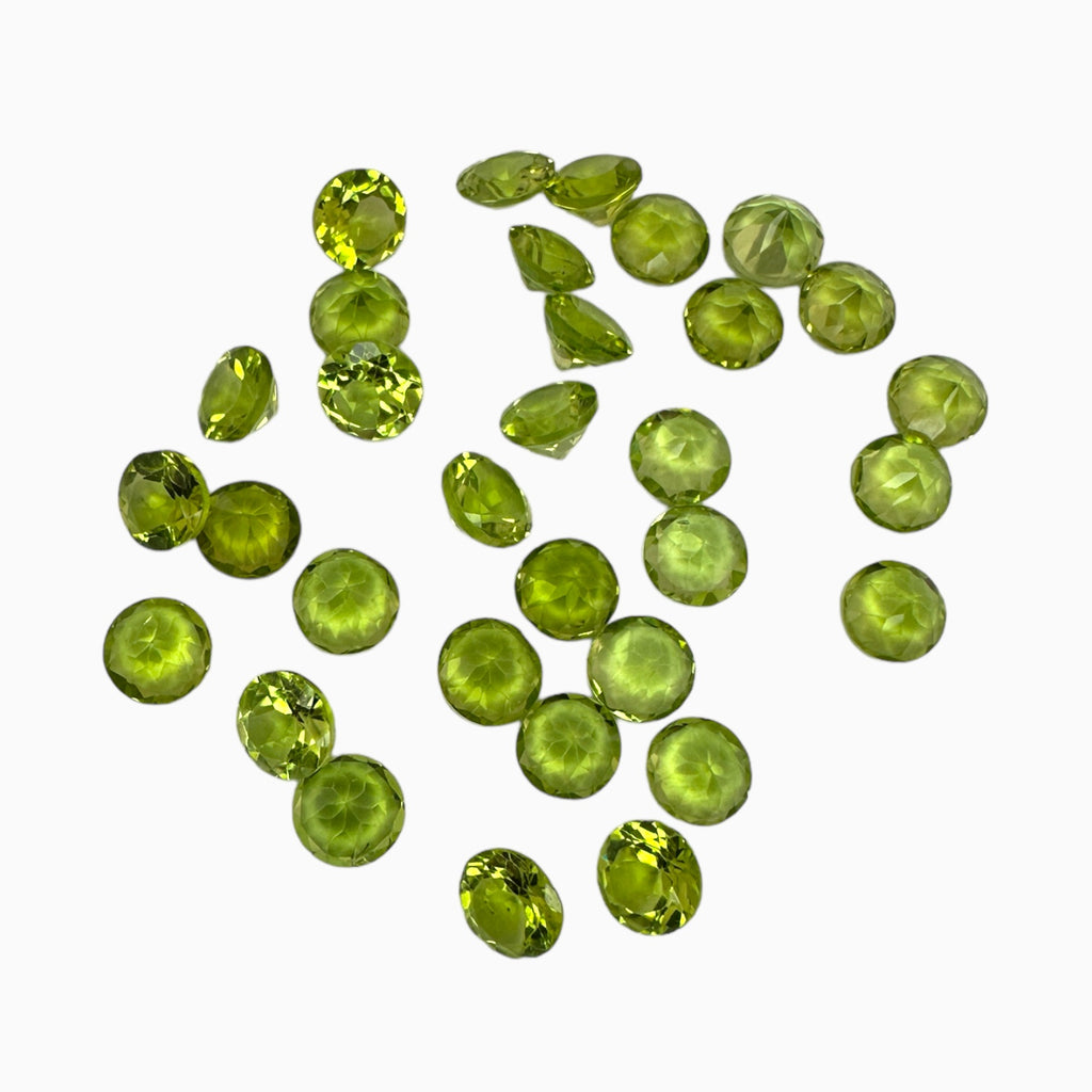 Natural Peridot Round Cut Stone 0.8 mm - 4 mm Buy Online