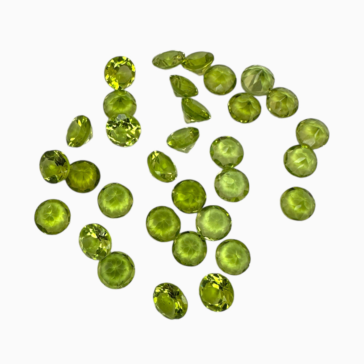 Natural Peridot Round Cut Stone 0.8 mm - 4 mm Buy Online
