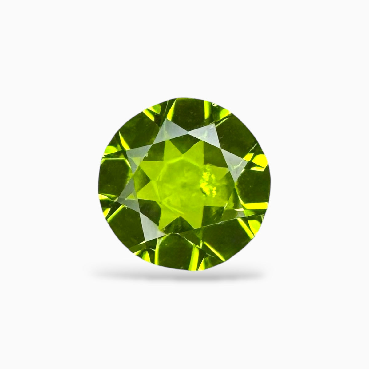 Natural Peridot Round Stone Pair  For Earrings 6.58 Carats 10 mm