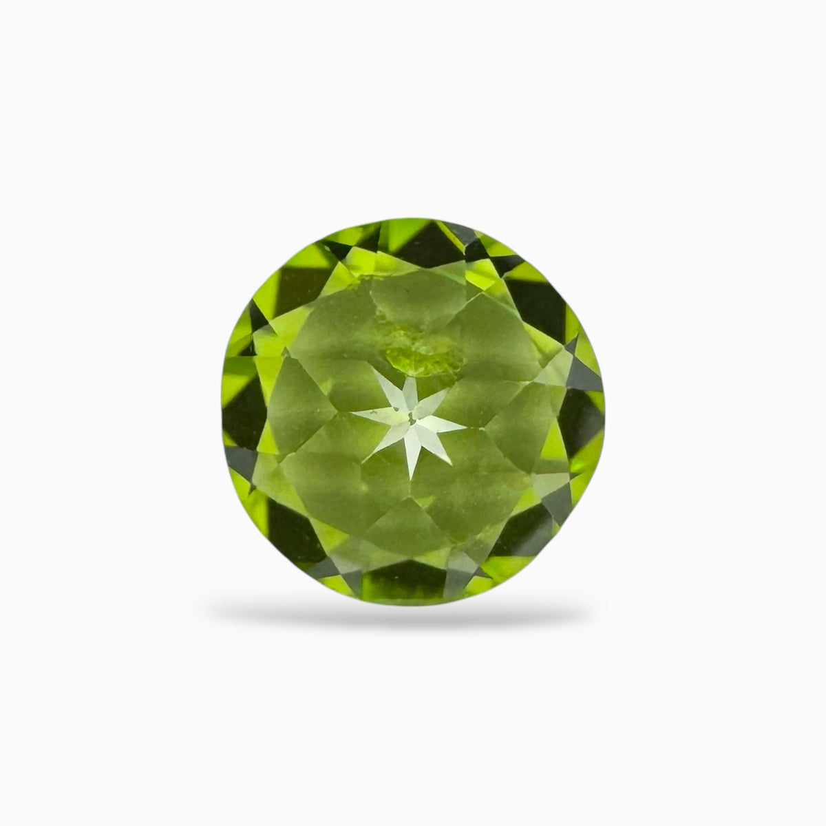 Natural Peridot Round Stone Pair  For Earrings 6.58 Carats 10 mm