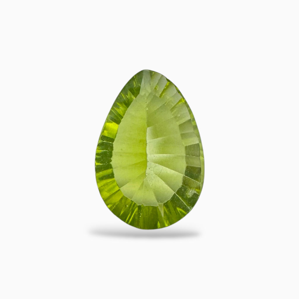 Natural Peridot Stone Pear Cut 1.78 Carats 10 X 6.9 mm