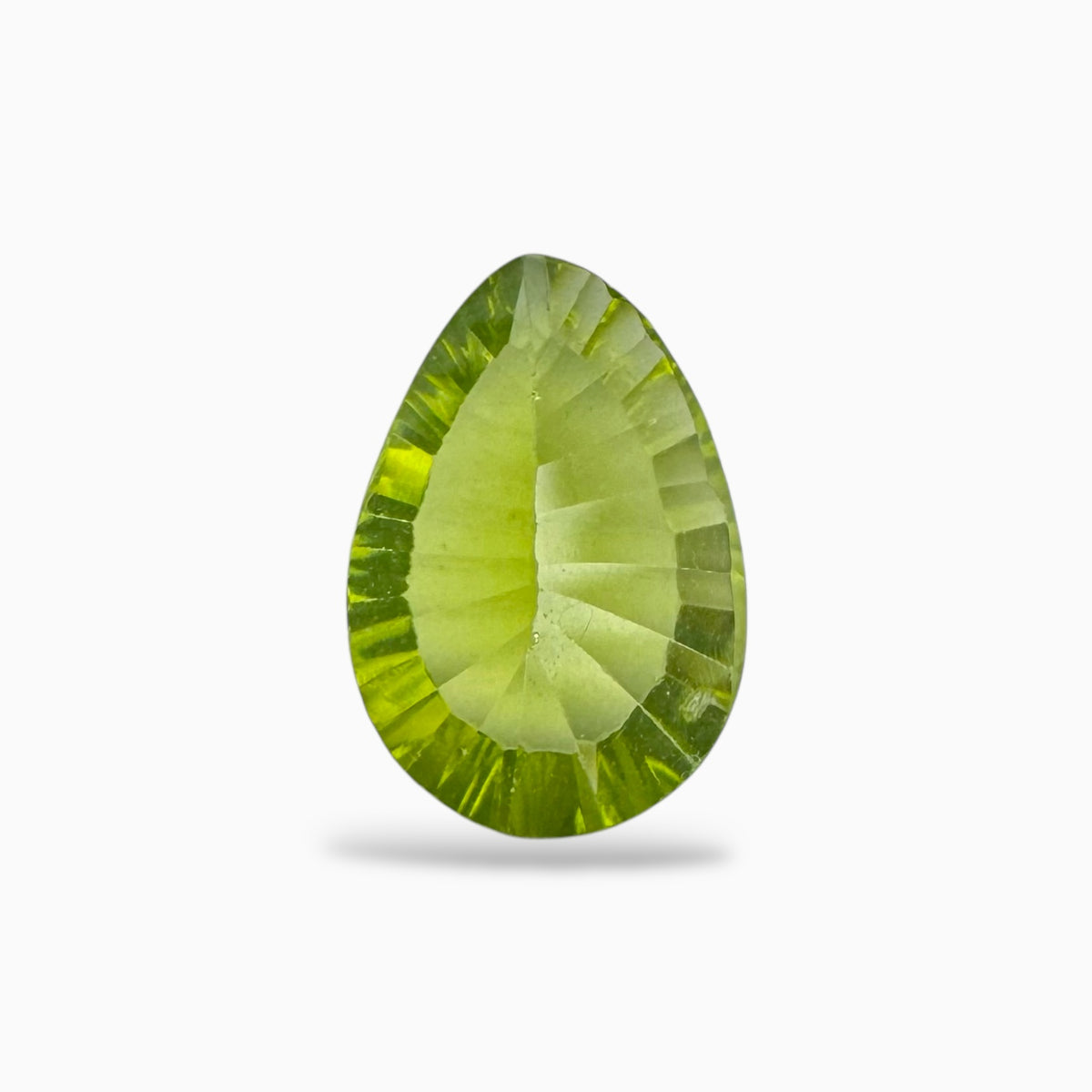 Natural Peridot Stone Pear Cut 1.78 Carats 10 X 6.9 mm