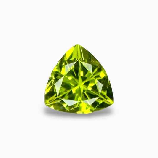 Natural Peridot Trilliant Cut 0.88 Carats, 6 mm Buy Online