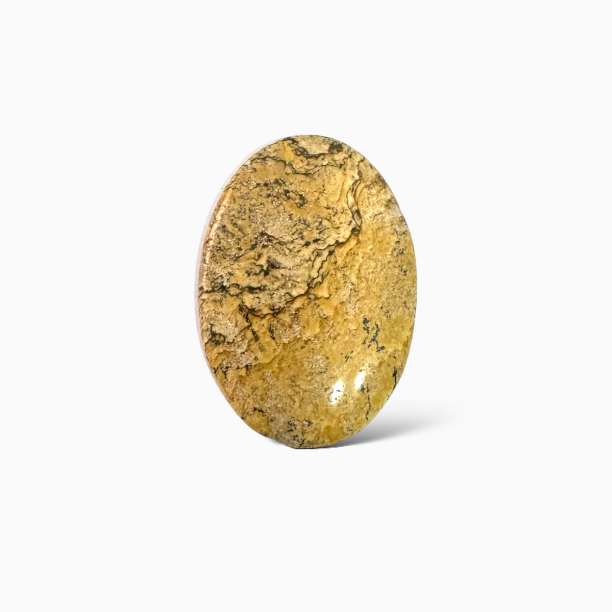 Natural Picture Jasper Stone 52.39 Carats Oval Cabochon Shape (40x30x5 mm )