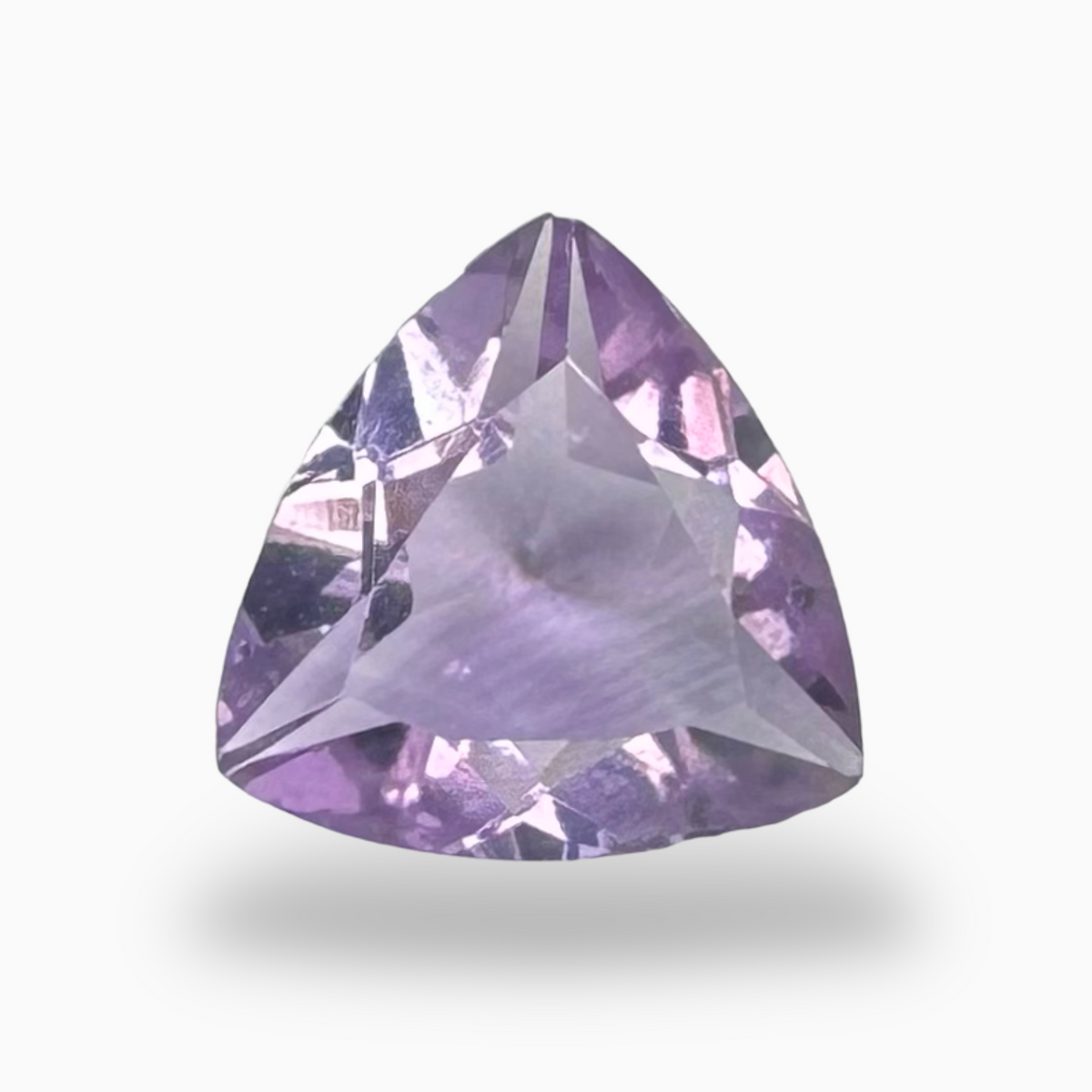 Natural Pink Amethyst Stone Trilliant 0.85 Carats 7 mm