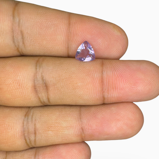 Natural Pink Amethyst Stone Trilliant 0.85 Carats 7 mm