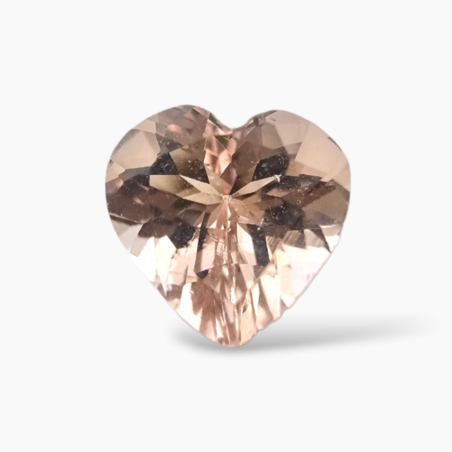 buy Natural Peach Morganite Stone 1.00  Carats Heart Cut (7 mm)