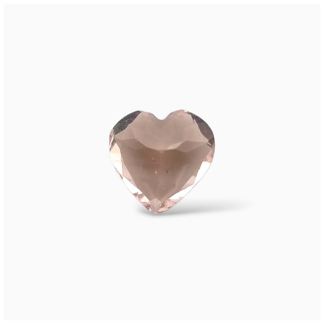 online Natural Peach Morganite Stone 1.00  Carats Heart Cut (7 mm)